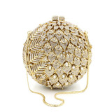 Newest Luxury Diamond pineapple Evening Clutch Bag for Party Purse Wedding bag Ladies Crystal Evening Cocktail Handbag