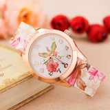 Newest Ladies Watches 2017 Women Girl Silicone Bracelet Flower Quartz Watch Relogio Feminino watches women fashion watch 2017