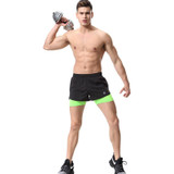 Newest high quality stitching color Coolmax Quick Dry Men Shorts Compression Tights Stretch Shorts men's Casual Shorts