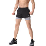 Newest high quality stitching color Coolmax Quick Dry Men Shorts Compression Tights Stretch Shorts men's Casual Shorts