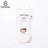 Newest Harajuku Cartoon Pink Leopard Garfield Meia Women Crew Socks Creative Novelty Funny Party Star Egg Sox Cute Cotton Socks