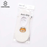 Newest Harajuku Cartoon Pink Leopard Garfield Meia Women Crew Socks Creative Novelty Funny Party Star Egg Sox Cute Cotton Socks