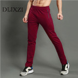 DLIXZI brand men sweatpants casual trousers fashion slim fit cotton pants pocket zipper fitness joggers sporting sweat pants new