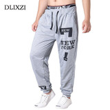 DLIXZI brand men autumn sweatpants fashion printing jogger sporting pants elastic waist drawstring pantalon deportivo hombre