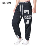 DLIXZI brand men autumn sweatpants fashion printing jogger sporting pants elastic waist drawstring pantalon deportivo hombre