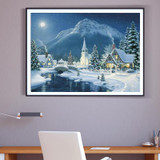 DIY,5D,Diamond Mosaic,Snow,Handmade,Diamond Painting,Cross Stitch Kits,Winter,Landscape,Diamond Embroidery,Patterns,Rhinestones