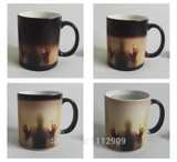 DIY Walking Dead Bloody Hands  Color Changing Coffee Mug Magic  Ceramic Zombie Coffee Cup Temperature Changing