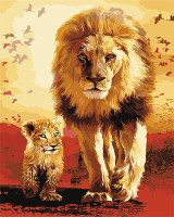 DIY Oil Painting Frameless The Lion Animal DIY Painting By Numbers Kits Coloring  On Canvas Drawing Home Artwork Wall Art Pictur