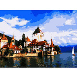 DIY Oil Painting By Numbers Canvas Picture Painting Living Room Bedroom Wall Home Decor Landscape