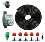 DIY Micro Irrigation Drip System, Plant Self Automatic Watering Timer Garden Hose Kits With Adjustable Dripper