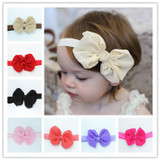 DIY Kids Big Ribbon Bow Bowknot Headbands Elastic Hair Bands Hair Ties Hair Accessories Chiffon Bowknot Headbands Girls Gifts