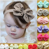 DIY Kids Big Ribbon Bow Bowknot Headbands Elastic Hair Bands Hair Ties Hair Accessories Chiffon Bowknot Headbands Girls Gifts
