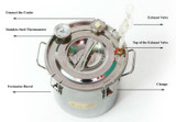 DIY Home 3 Gal / 12 Litres Alcohol Whisky Water Cooper Distiller Cooler Moonshine Still Stainless Boiler Keg Spirits Brew Kit