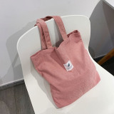 Women Corduroy Shopping Bag Female Canvas Cloth Shoulder Bag Environmental Storage Handbag Reusable Foldable Eco Grocery Totes Women Corduroy Shopping Bag Female Canvas Cloth Shoulder Bag Environmental Storage Handbag Reusable Foldable Eco Grocery Totes