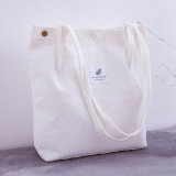 Women Corduroy Shopping Bag Female Canvas Cloth Shoulder Bag Environmental Storage Handbag Reusable Foldable Eco Grocery Totes Women Corduroy Shopping Bag Female Canvas Cloth Shoulder Bag Environmental Storage Handbag Reusable Foldable Eco Grocery Totes