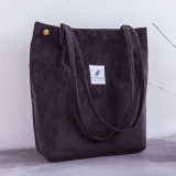 Women Corduroy Shopping Bag Female Canvas Cloth Shoulder Bag Environmental Storage Handbag Reusable Foldable Eco Grocery Totes Women Corduroy Shopping Bag Female Canvas Cloth Shoulder Bag Environmental Storage Handbag Reusable Foldable Eco Grocery Totes