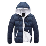 AOWOFS New Men's Slim Casual Warm Parka Overcoat Hoodie Jacket Hooded Winter Thick Coat Male New Clothes casaco masculino