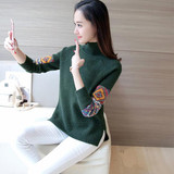 AOSSVIAO Turtleneck Winter Sweater Women 2017 Knitted Pullover Female Jumper Tricot Pullover Women's Patchwork Tops Pull Femme