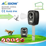 Aosion garden ultrasonic animal repeller with strong led flash to repel cats,dogs,birds away