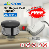 Aosion Electronic 360 degree Ultrasonic Rat Mouse Repellent Anti Pest Rodent Bug Reject Mole mice (got a dog repeller free)