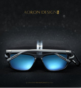 AORON Brand Unisex Retro Aluminium +TR90 Sunglasses Polarized Lens Vintage Eyewear Accessories Sun Glasses For Men Women  LO-06