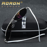 AORON Brand Logo Design Polarized Sunglasses Driving Coating Toad Pilot UV400 Eyewear Accessories Sun Glasses For Men A867