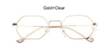 2017 New Classic Hexagon Square Clear Sunglasses Women Fashion Brand Designer Men Vintage Metal Frame Mirror Optical Sun Glasses