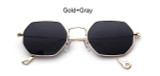2017 New Classic Hexagon Square Clear Sunglasses Women Fashion Brand Designer Men Vintage Metal Frame Mirror Optical Sun Glasses