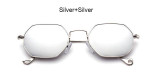 2017 New Classic Hexagon Square Clear Sunglasses Women Fashion Brand Designer Men Vintage Metal Frame Mirror Optical Sun Glasses