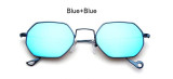2017 New Classic Hexagon Square Clear Sunglasses Women Fashion Brand Designer Men Vintage Metal Frame Mirror Optical Sun Glasses