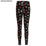 2017 new Christmas leggins Slim fashion leggings women with print fitness high elastic cotton Multiple color casual tigths pants