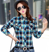 Refeeldeer Warm Velvet Winter Blouse Women 2017 Checked Shirt Women Blouse Femininas Feminine Shirt Female Long Sleeve Plaid Top