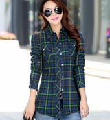 Refeeldeer Warm Velvet Winter Blouse Women 2017 Checked Shirt Women Blouse Femininas Feminine Shirt Female Long Sleeve Plaid Top