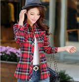Refeeldeer Warm Velvet Winter Blouse Women 2017 Checked Shirt Women Blouse Femininas Feminine Shirt Female Long Sleeve Plaid Top