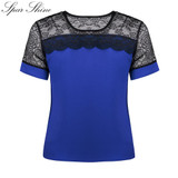 Red White Lace Blouse Chiffon Shirt Tops Women blusa Short Sleeve 2017 Hollow Out Ladies Shirt Office Female Plus Size Clothing Red White Lace Blouse Chiffon Shirt Tops Women blusa Short Sleeve 2017 Hollow Out Ladies Shirt Office Female Plus Size Clothing