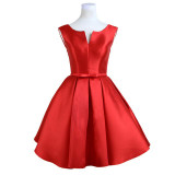 Red Mini Cocktail Dresses Party Short Prom Dress 2017 Girl Graduation Gowns Cheap Coral Color Nude Cocktail Vestidos CourteGQ701