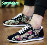 Red Men Shoes Black Casual Shoes Men Canvas Shoes Spring Autumn lightweight Breathable Mens Shoes Male Flats Zapatillas Hombre