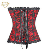 Red Lace Corset With Bow Ruffle For Women Plus Size Waist Corset Blue Corset And Bustier Outwear Overbust Corset Top