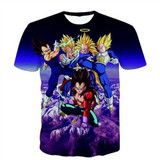Raisevern New Super Saiyan t-shirt 3D Goku Summer Top Men Women Harajuku Crewneck T Shirt Fashion Both Side Printed 3d Tee Tops