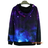 Raisevern New Thick 3D Galaxy Hoodies For Women Men Beautiful Space Cartoon Fleece Hooded Sweatshirt Fall Winter Clothing Hoody