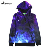 Raisevern New Thick 3D Galaxy Hoodies For Women Men Beautiful Space Cartoon Fleece Hooded Sweatshirt Fall Winter Clothing Hoody