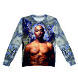 Raisevern new summer harajuku 2pac tupac sweatshirt 3D long sleeve o neck thug life print sweatshirts tupac shakur clothing top