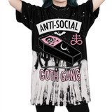 Raisevern New ANTI-SOCIAL 3D Printing T Shirt GOTH GANG Harajuku Punk T-Shirt Summer Style Clothing Tops Plus Size Dropship