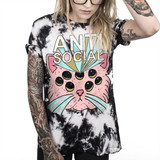 Raisevern New ANTI-SOCIAL 3D Printing T Shirt GOTH GANG Harajuku Punk T-Shirt Summer Style Clothing Tops Plus Size Dropship