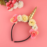 Rainbow Unicorn Horn Hairband Kids Chiffon Unicorn Headband Glitter Hairband Easter Bonus for Party Gift Hair Accessories