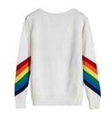 rainbow stripe pullover woman loose knit sweater rainbow stripe pullover woman loose knit sweater