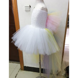 Rainbow Bustle Unicorn Girl Tutu Dress Princess Girls Pony Birthday Party Costume Special Occasion Tutu Dresses With Headband