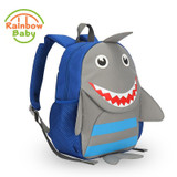 Rainbow Baby Cute Shark Bagpack Ultra-Light Kids &amp; Babys Bags Wearable School Bags Non-Polluting Boys Bagpack Lovely Backpack