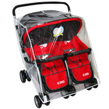 Rain Cover Stroller Protection Waterproof Baby Trolley Twins Stroller Rain Cover Baby Carriage Double Stroller Accessories