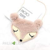 Raged Sheep Girls Coin Purse Lovely Plush Winter Children One Shoulder Bag Coin Bag Cute Fox Girls Messenger Bag Baby Gifts